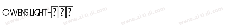 Owens Light字体转换
